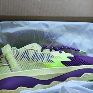 adidas Neon Yellow and Purple Sneakers
